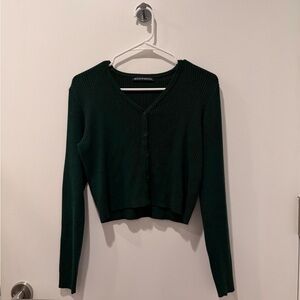 Brandy Melville Forest Green Button-Up Cardigan